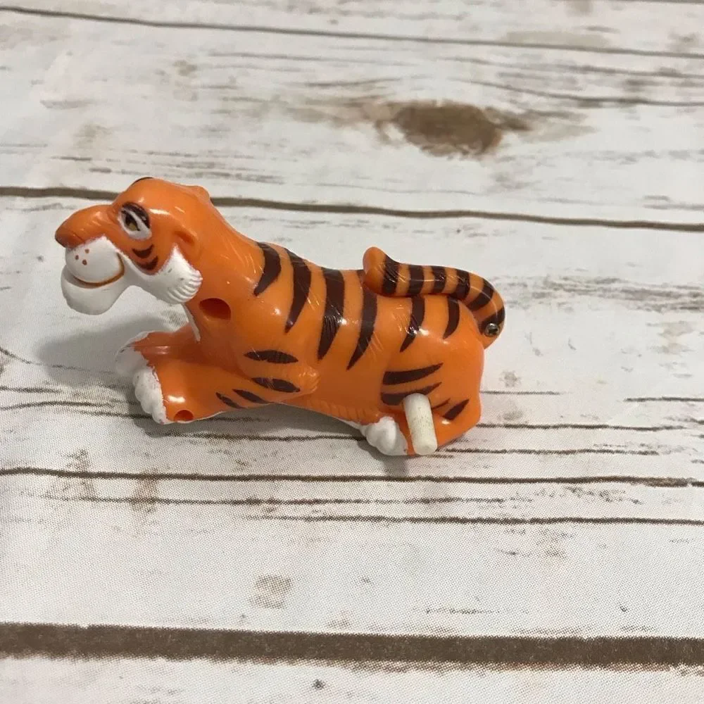 D Vintage Disney‎ Plastic Wind Up Jungle Book Shere Khan Tiger Toy